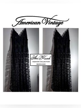 American Vintage Black Lace Slip